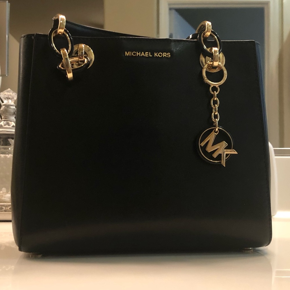 Michael Kors Cynthia small dressy leather purse
